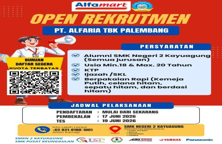 Open Rekruitment PT Alfaria Tbk Palembang 